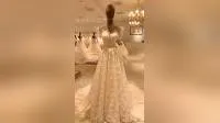 Vestido de novia de encaje sin mangas, vestido de novia de playa de organza y tul M5715