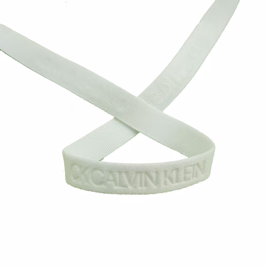 Correa elástica personalizada de alta calidad con logotipo grabado y grabado en relieve para ropa interior